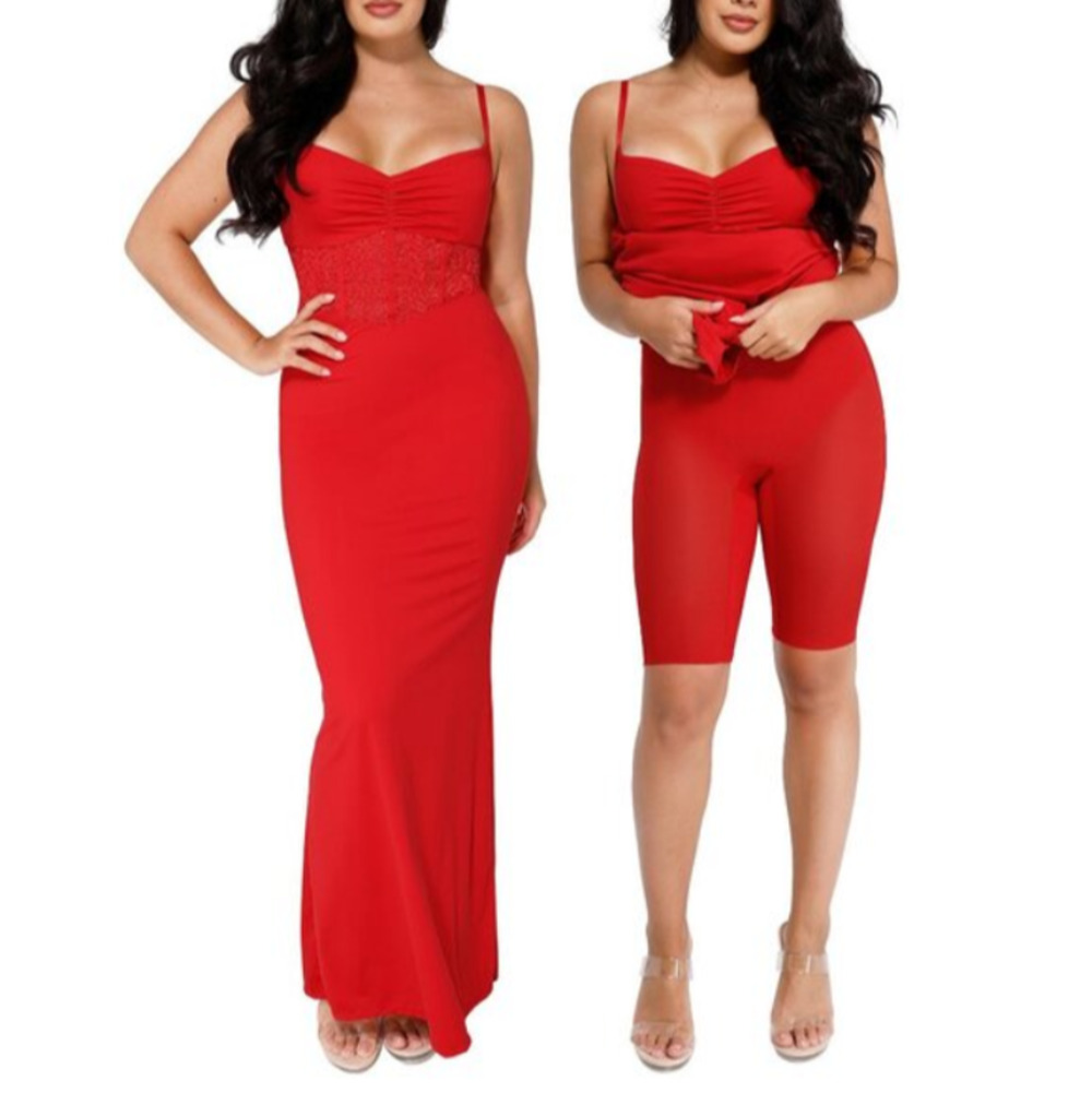 Popilush Lace Shapewear Maxi Dress Sculpting Mermaid Slip Dress 3XL Party Formal